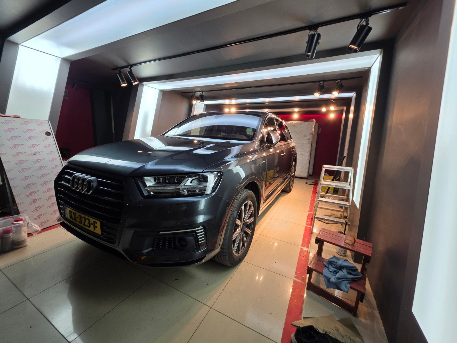 Audi Q7 3.0 TDI 374pk E-tron Quattro Matrix 2016 Grijs, Auto's, Automaat, 258 pk, Plug-in hybride, Particulier