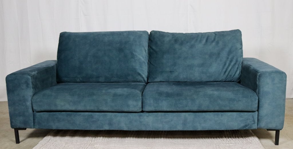2,5 / 3-Zits Bank Petrolblauw 230cm | GEREINIGD + BEZORGD, Gebruikt, -, -, Driepersoons
