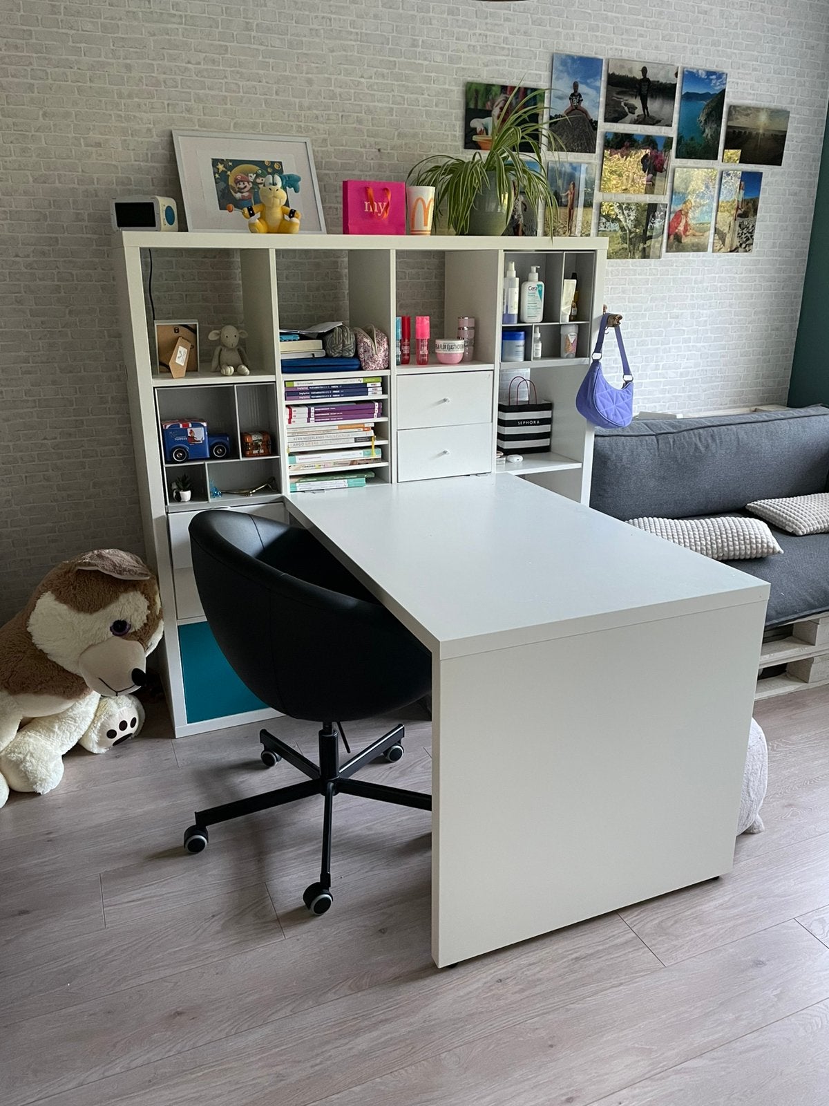 Bureau - kast combinatie Ikea, Ophalen, Gebruikt, Met lade(s), 50 tot 100 cm