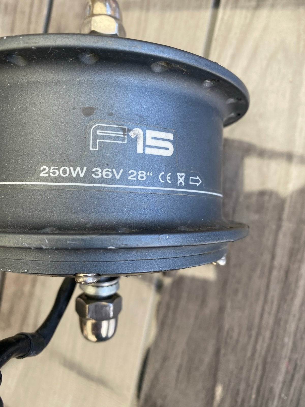 TranzX F15 Voorwielmotor 250W 36V voor E-bike, Elektrische fiets, Gebruikt, Ophalen of Verzenden, Motor