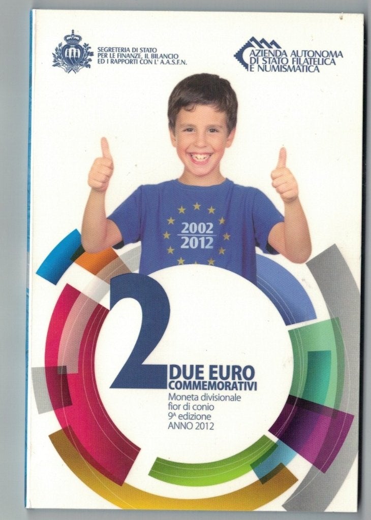 San Marino 2012 10 Jaar euro, Ophalen of Verzenden, San Marino, 2 euro, Losse munt