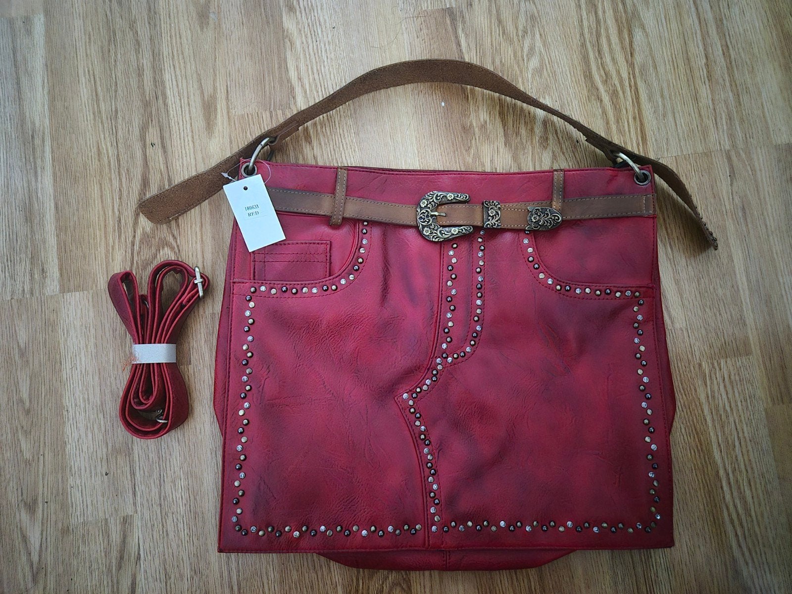Y2K Western Mini-Rok Schoudertas / Crossbody (Rood) *nieuw*, Ophalen of Verzenden, Nieuw, Rood
