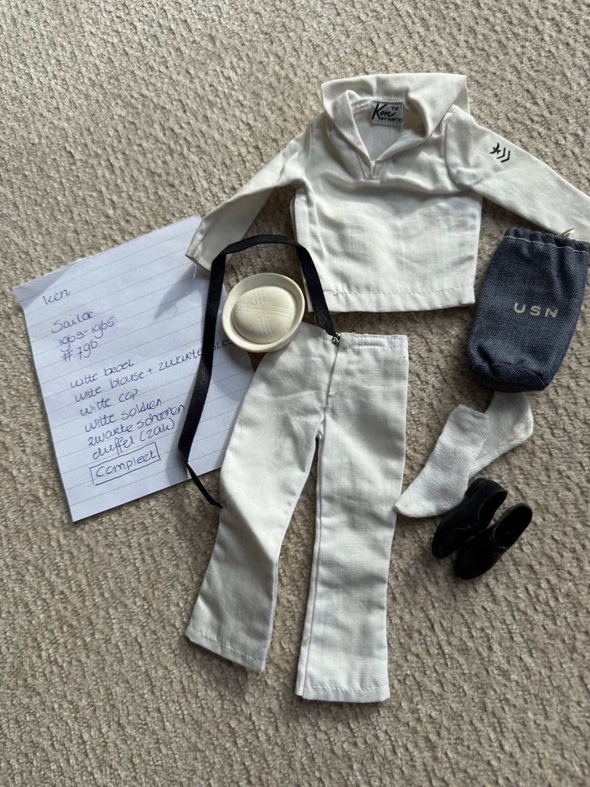 Leuke vintage barbie kleding voor Ken Sailor #796, Ophalen of Verzenden, Zo goed als nieuw, Kleertjes