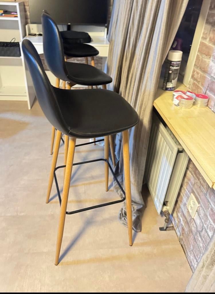3 stk barkrukken, Huis en Inrichting, Barkrukken, 2 krukken, Ophalen, Zo goed als nieuw, 60 tot 90 cm