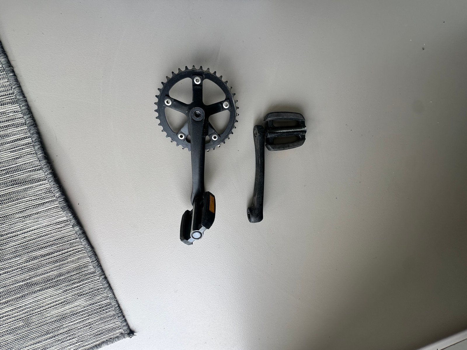 Crankstel VanMoof S3 met trappers, Ophalen of Verzenden, Gebruikt, Elektrische fiets, Crankstel of Pedalen