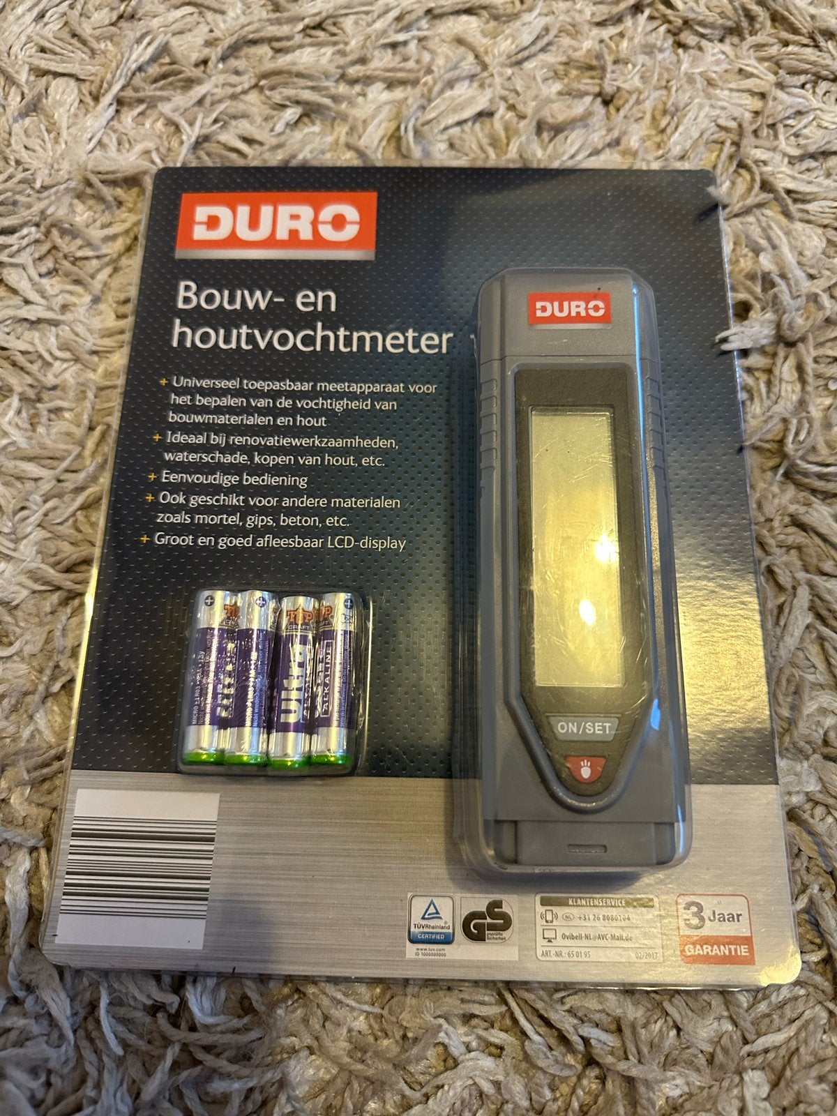 Duro Bouw- en Houtvochtmeter - Nieuw in verpakking, Ophalen of Verzenden, Nieuw, Vocht of Vloeistof