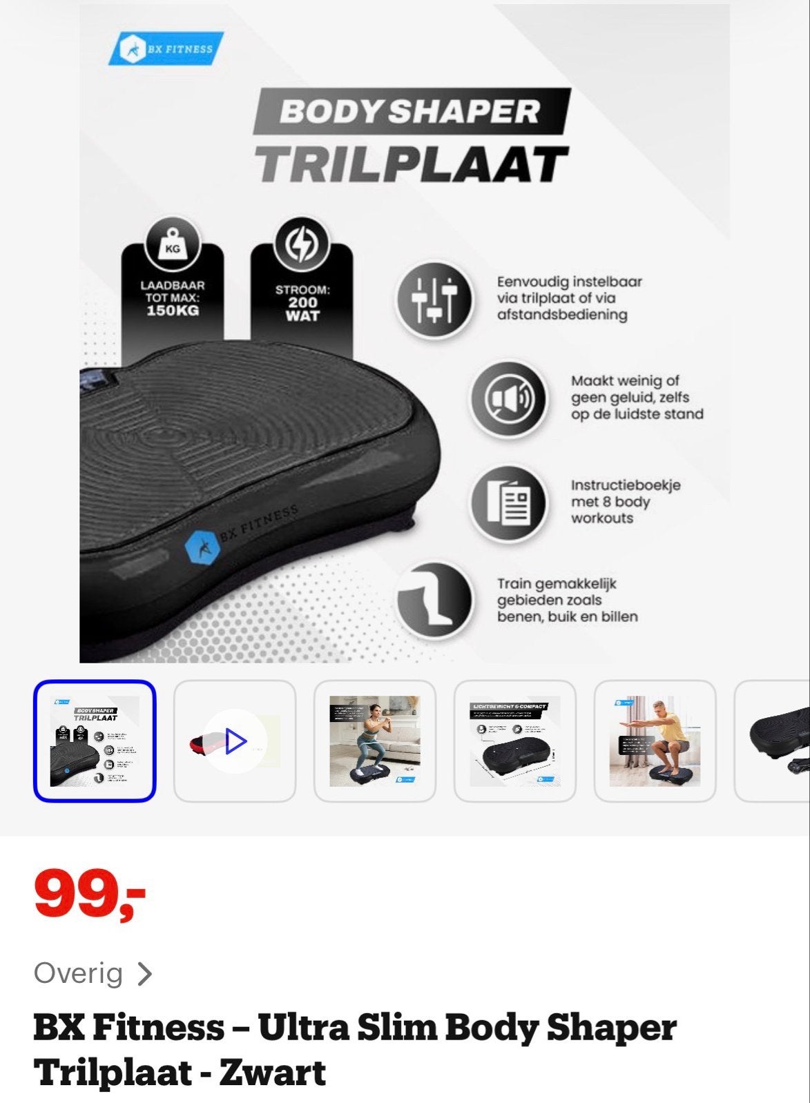 Trilplaat BX Fitness Body Shaper - Zo goed als nieuw, Ophalen, Kunststof, Trilplaat, Zo goed als nieuw
