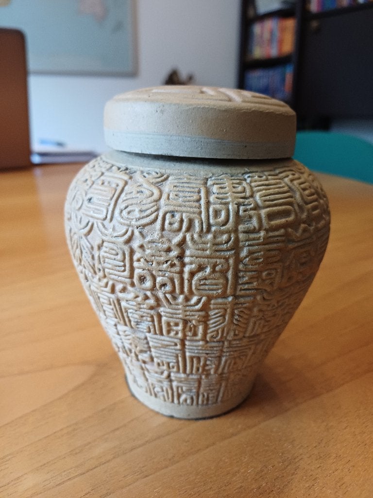 Chinees vaasje, Antiek en Kunst, Ophalen, 13 cm, Beige, Overige materialen