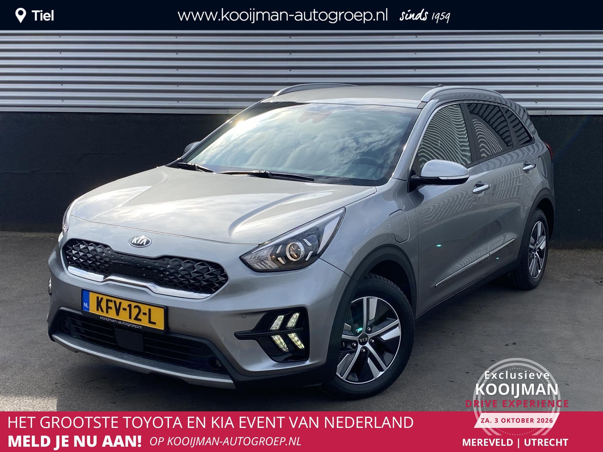 Kia Niro 1.6 GDi PHEV DynamicLine Navigatie, keyless, Apple, Dealer onderhouden, 77 km/l, Gebruikt, Leder en Stof