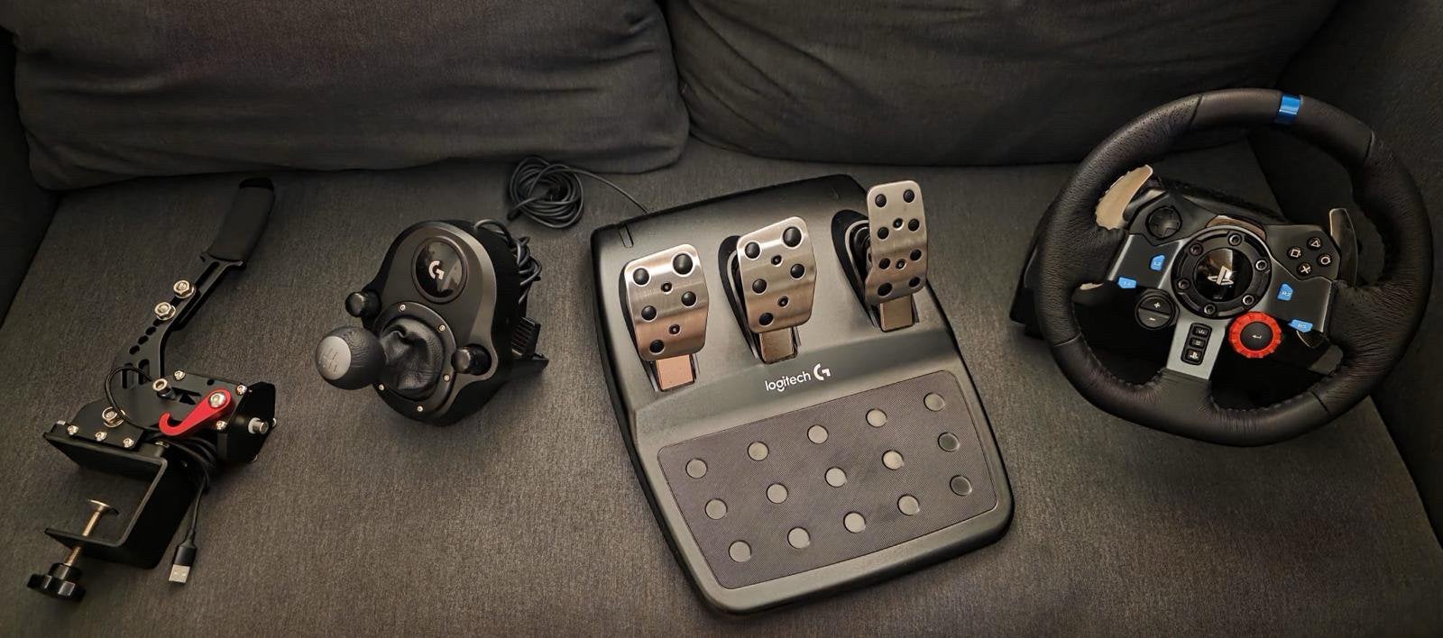 Logitech G29 Driving Force + Driving Force Shifter + handrem, Spelcomputers en Games, Ophalen, Zo goed als nieuw, Stuur of Pedalen