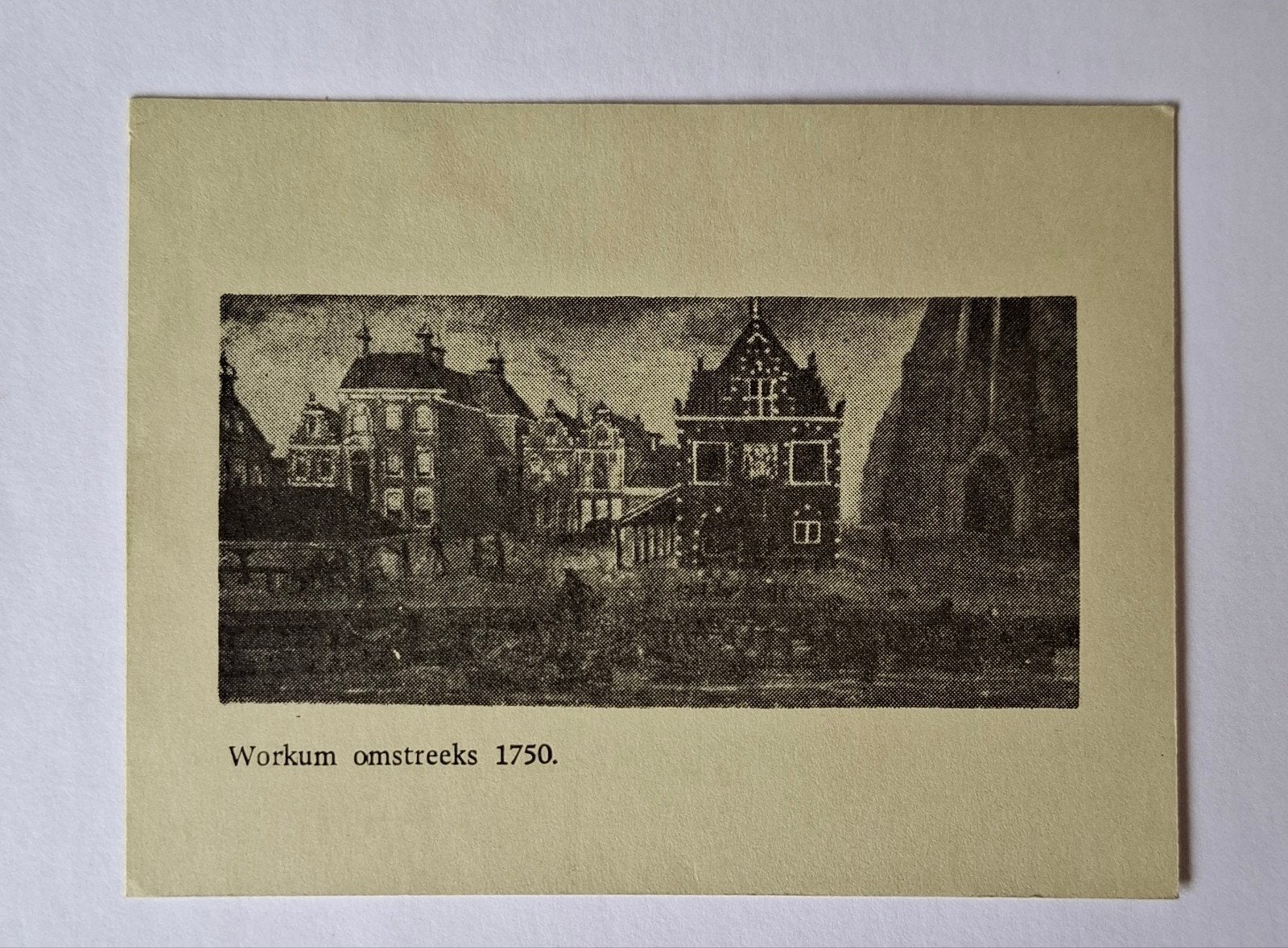 Kaartje Workumer aardewerk met certificaat van echtheid, Ophalen of Verzenden, Friesland