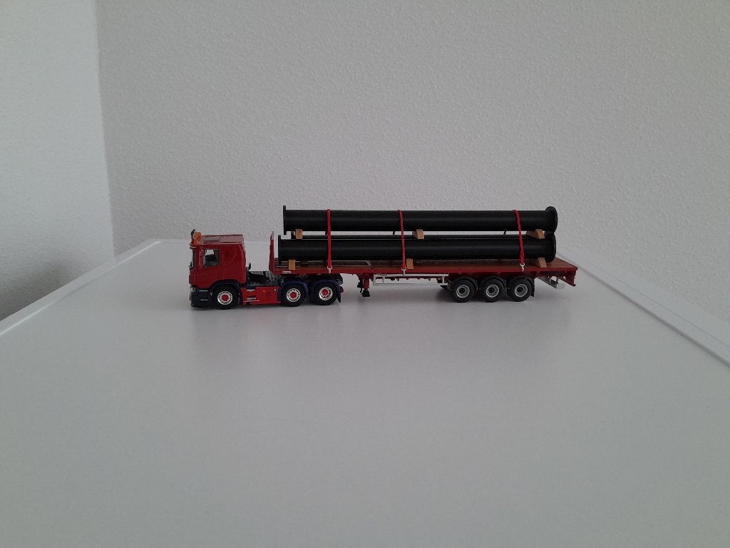 Scania P van Mook Transport met trailer en lading ., Hobby en Vrije tijd, Verzenden, Nieuw, Bus of Vrachtwagen, Wsi