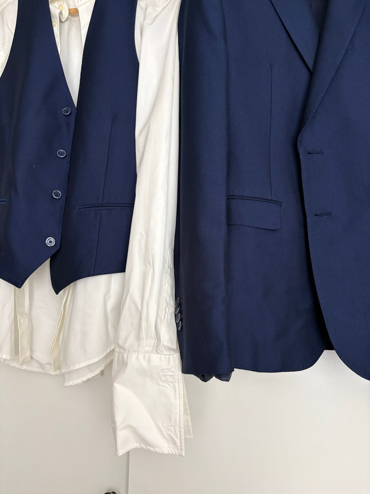 ROKA Kostuum - trouwpak - Nette Staat- donkerblauw, Ophalen, Gedragen, Maat 48/50 (M), Blauw