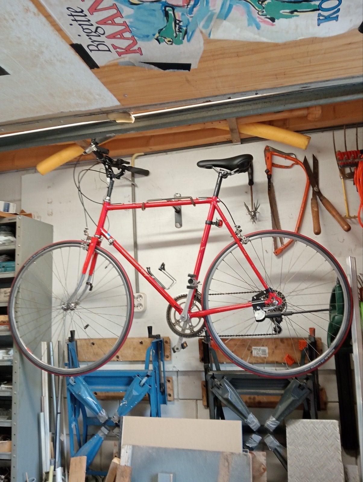 jaren 80 toerfiets met ophangbeugel, 55 tot 59 cm, Ophalen, Raleigh, Jaren '60 of nieuwer