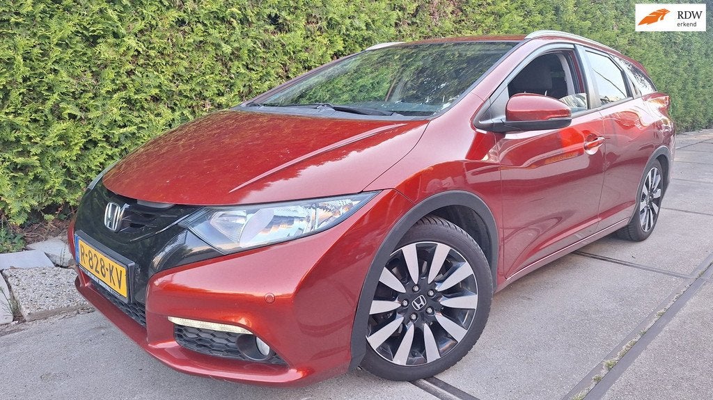 Honda Civic Tourer 1.6D Executive, Auto's, Honda, Voorwielaandrijving, Gebruikt, Zwart, 4 cilinders