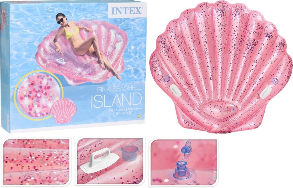 Luchtbed Schelp Intex 178 X 165 X 24 Cm Vinyl Roze, Ophalen, Nieuw