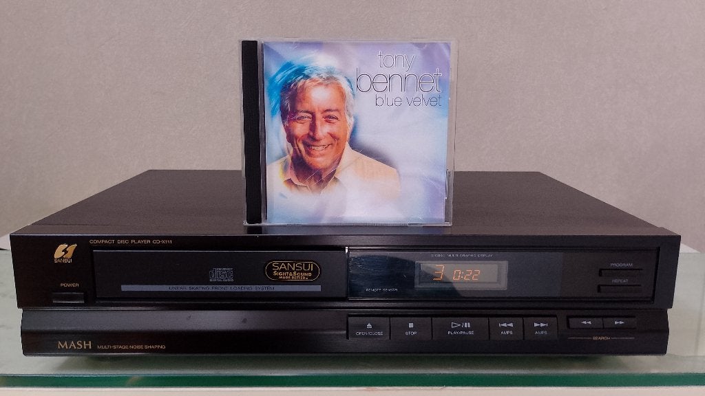 Sansui CD X 111 cdspeler + MONITOR RCA KABEL, Ophalen of Verzenden, Overige merken