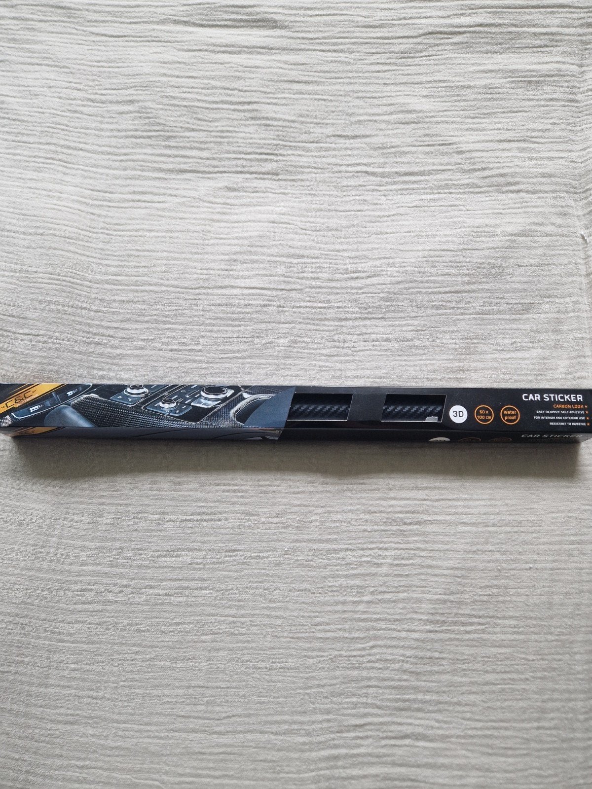 3D Carbon Look Folie - 50x100 cm - Waterdicht, Auto diversen, Autostickers, Ophalen of Verzenden