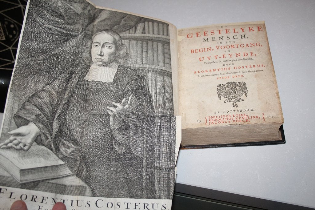 De Geestelyke Mensch door Fl. Costerus met portret, Ophalen of Verzenden