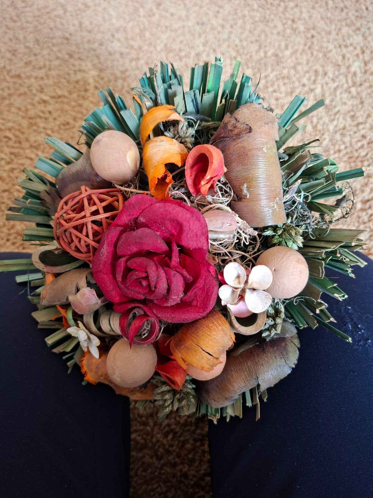 Decoratieve droogbloemen boeket, Meerkleurig, Ophalen of Verzenden, Natuurlijk materiaal, Landelijk