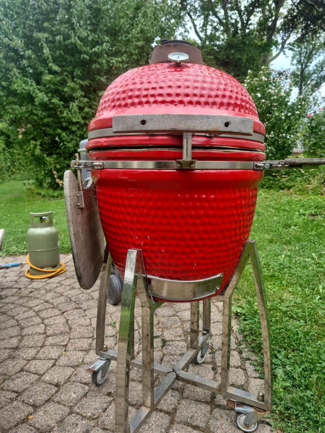 Grote Kamado BBQ Large (18 inch) – RVS opknapper, Ophalen, Gebruikt, Super Kamado