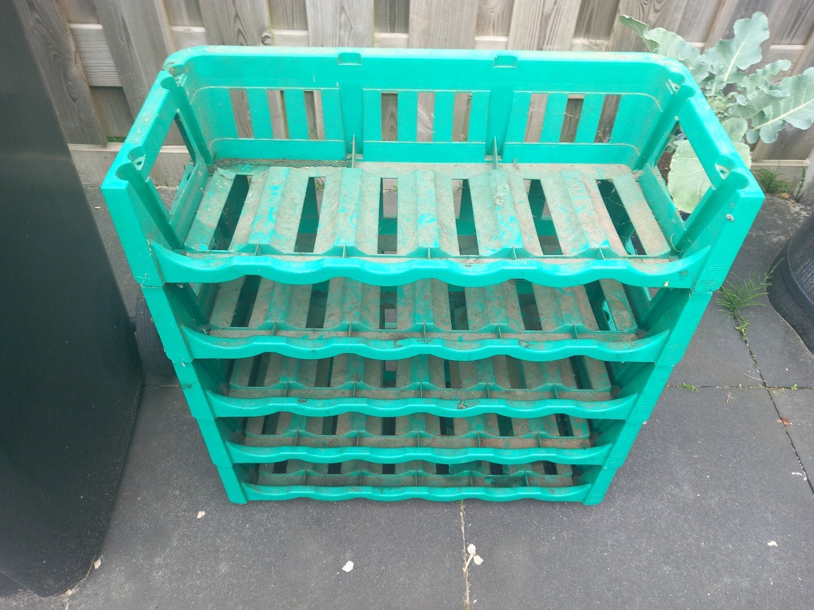 5 stapelbare flessen houders, Ophalen, Doos, Minder dan 35 cm