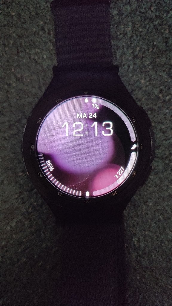 Smartwatch Samsung Galaxy S4 heren 46 mm., Conditie, Gebruikt, Zwart, Ophalen of Verzenden