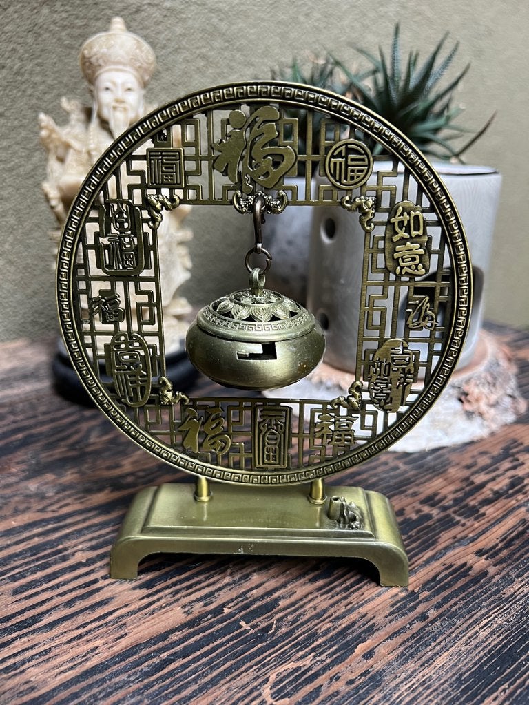 Chinese metalen wierookbrander chinees aziatisch, Verburgt Vintage, Geurverspreider, Meerkleurig, Overige merken
