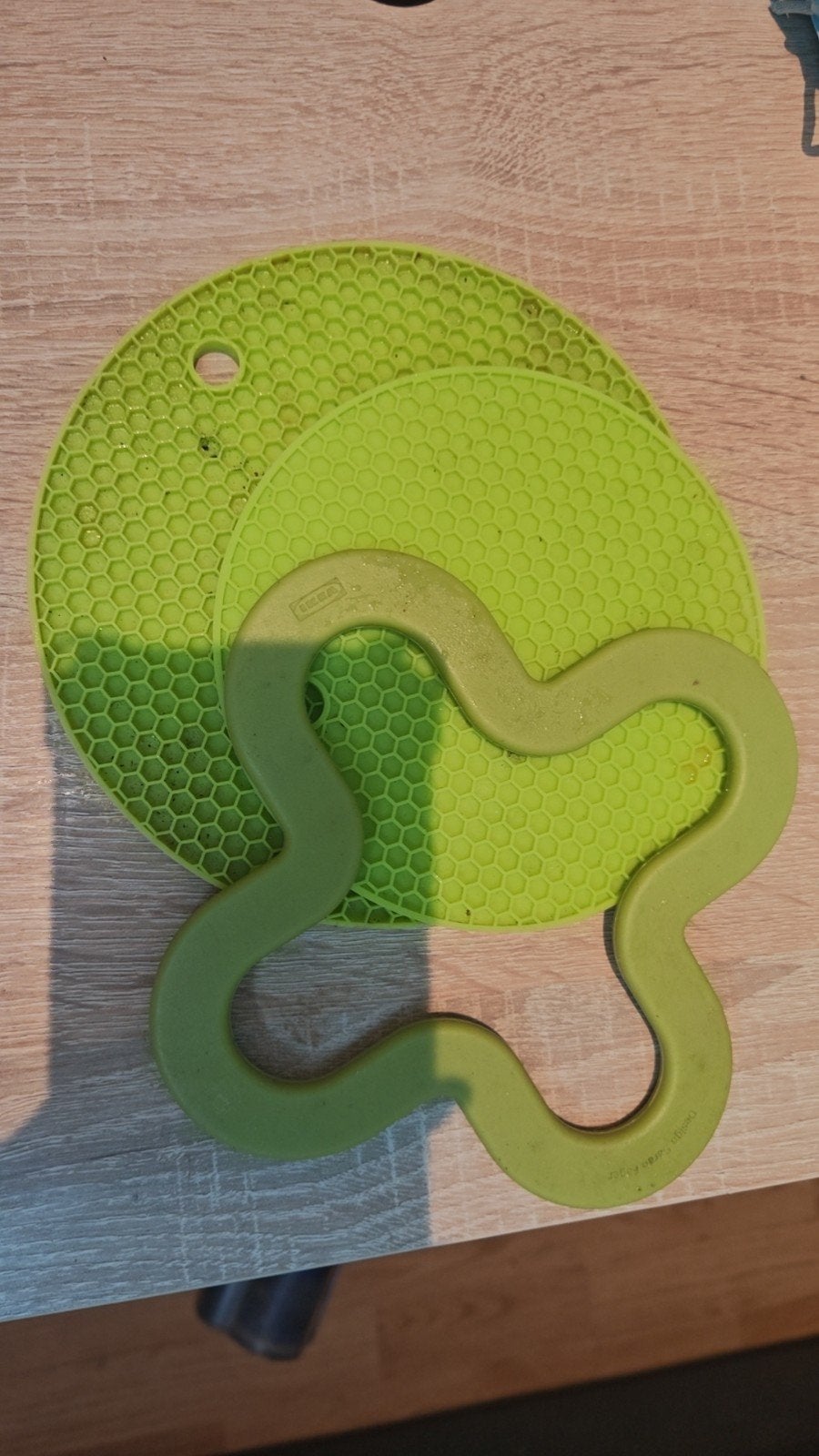 Set van 3 groene onderzetters/panlappen van IKEA, Ophalen, Gebruikt, Groen