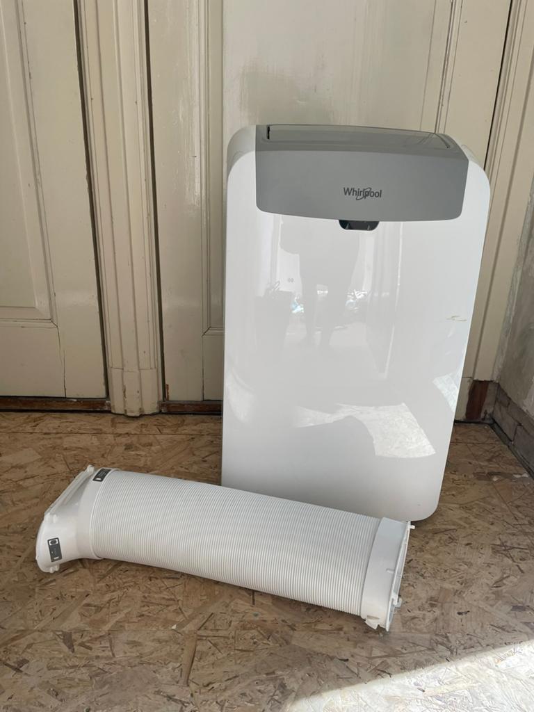 Whirlpool mobiele airco/heater, Witgoed en Apparatuur, Airco's, Ophalen, Verwarmen, Minder dan 60 m³, 3 snelheden of meer
