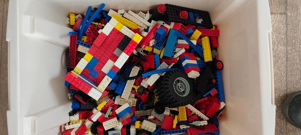 Box met diverse lego stenen en platen, Ophalen, Gebruikt