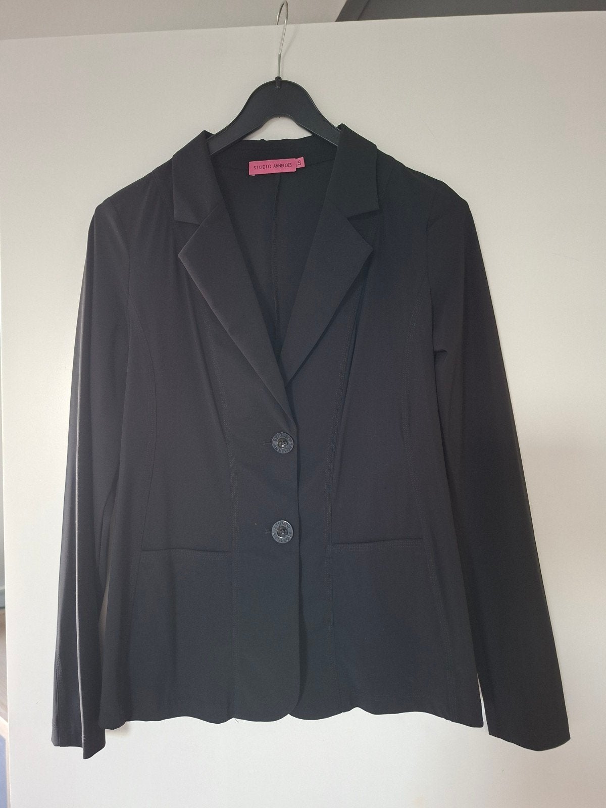 Blazer zwart , travelstof maat S, Studio Anneloes, Zwart, Ophalen of Verzenden, Zo goed als nieuw