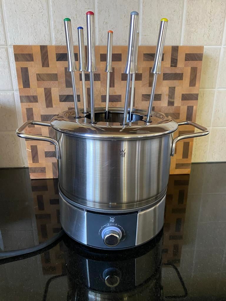 WMF Elektrische Fondue Set - RVS - Zo goed als nieuw, Ophalen of Verzenden, Zo goed als nieuw, Elektrisch, Fondueset