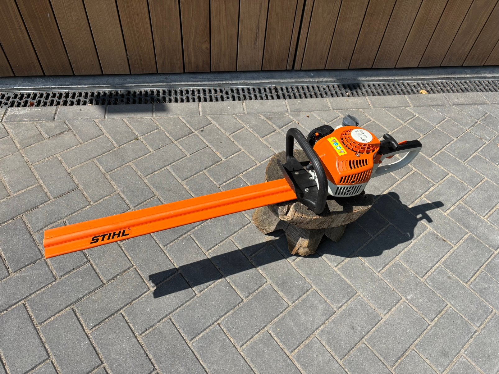 Stihl HS 45 benzine heggenschaar 62 cm blad hele nette!!, Benzine, Eu, Stihl, Ophalen of Verzenden