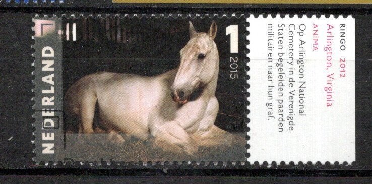 gestempelde zegel. Jaar 2015: damas met tab. Paard, Ophalen of Verzenden, Na 1940, Gestempeld