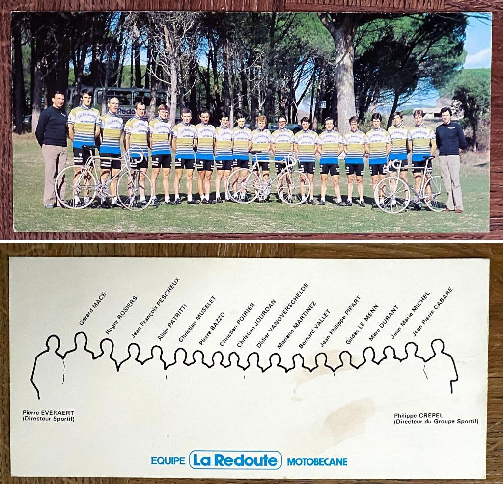 Wielrennen originele fotokaart LA REDOUTE–MOTOBECANE – 1979, Ophalen of Verzenden, Overige typen
