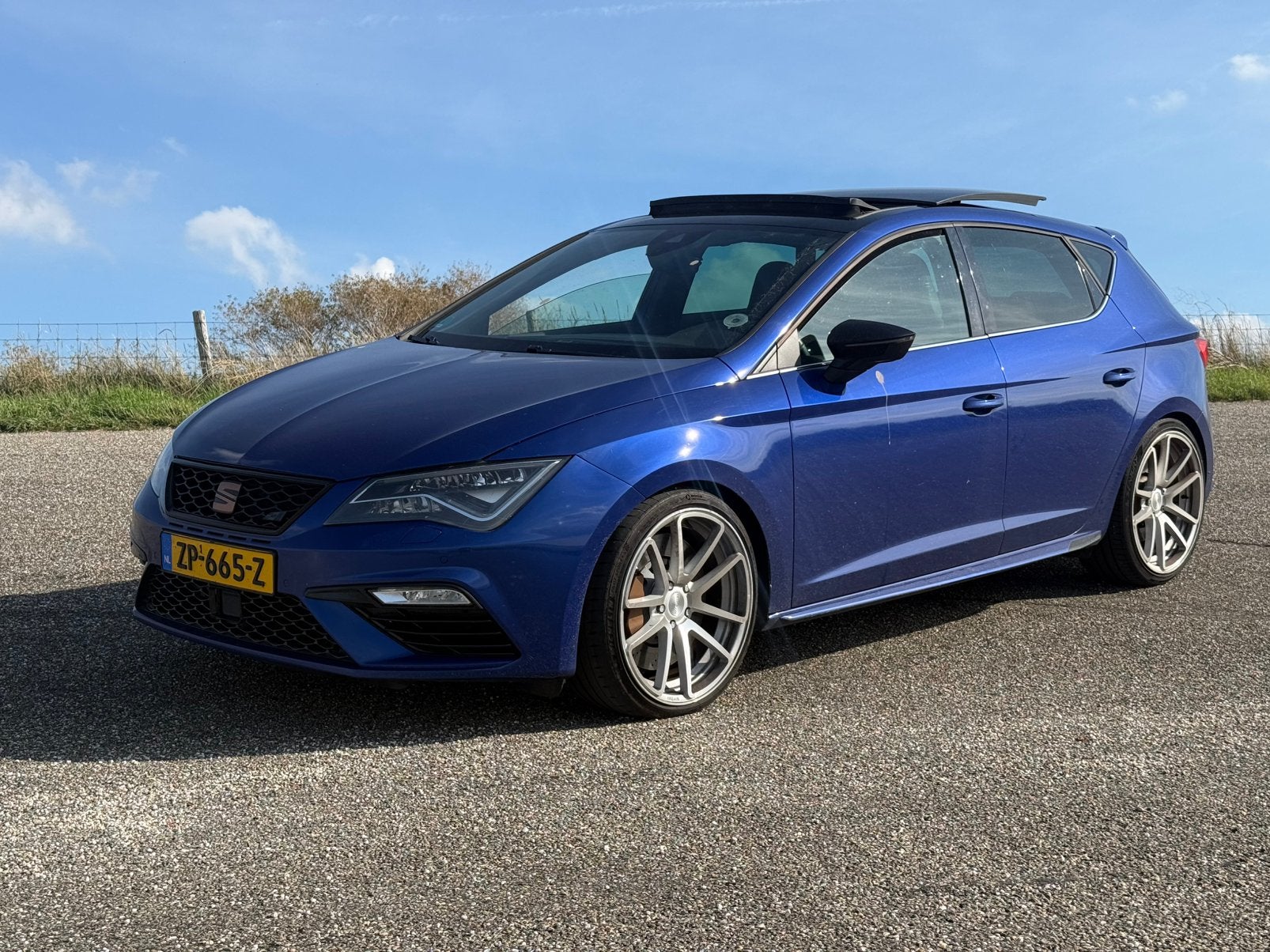 Seat Leon cupra 2.0 TSI 300PK Dsg-6 2018 Blauw, Auto's, 15 km/l, 1321 kg, Zwart, 4 cilinders
