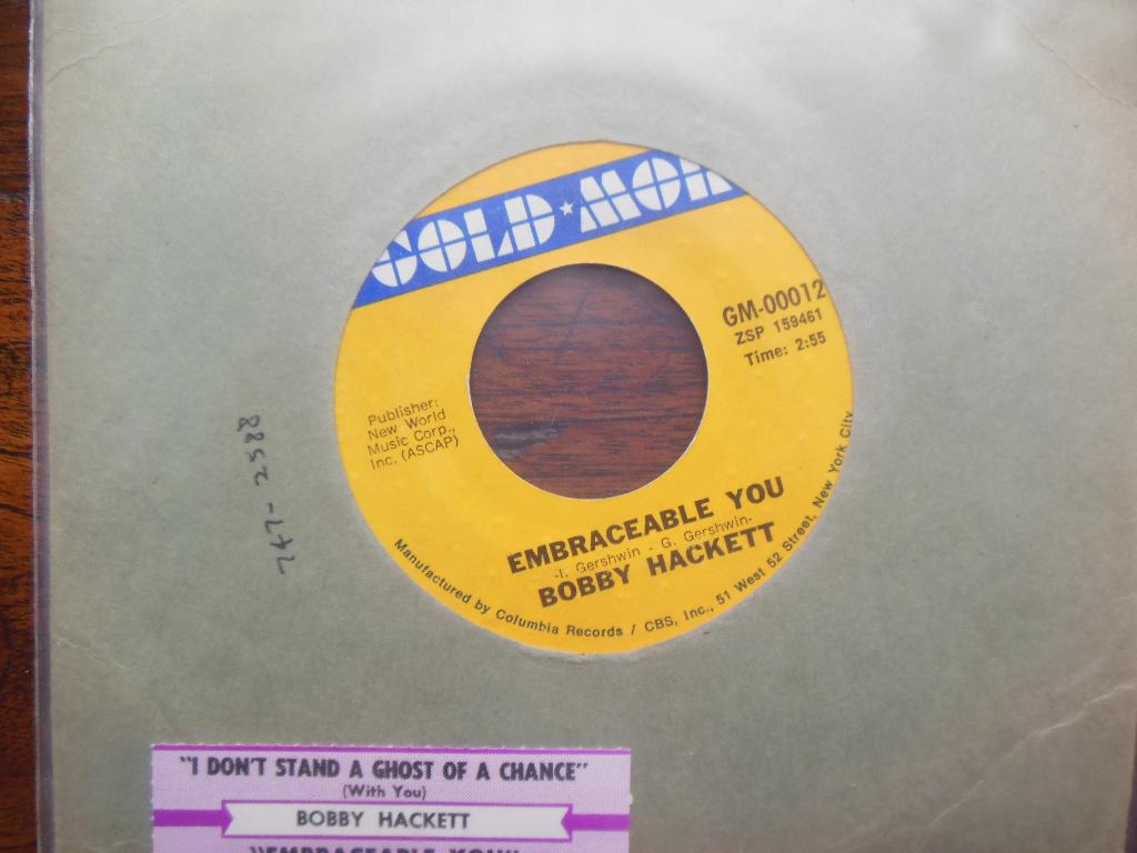 single bobby hackett 45rpm jukebox label vinyl record 7inch, Gebruikt, Overige genres, 7 inch, Single