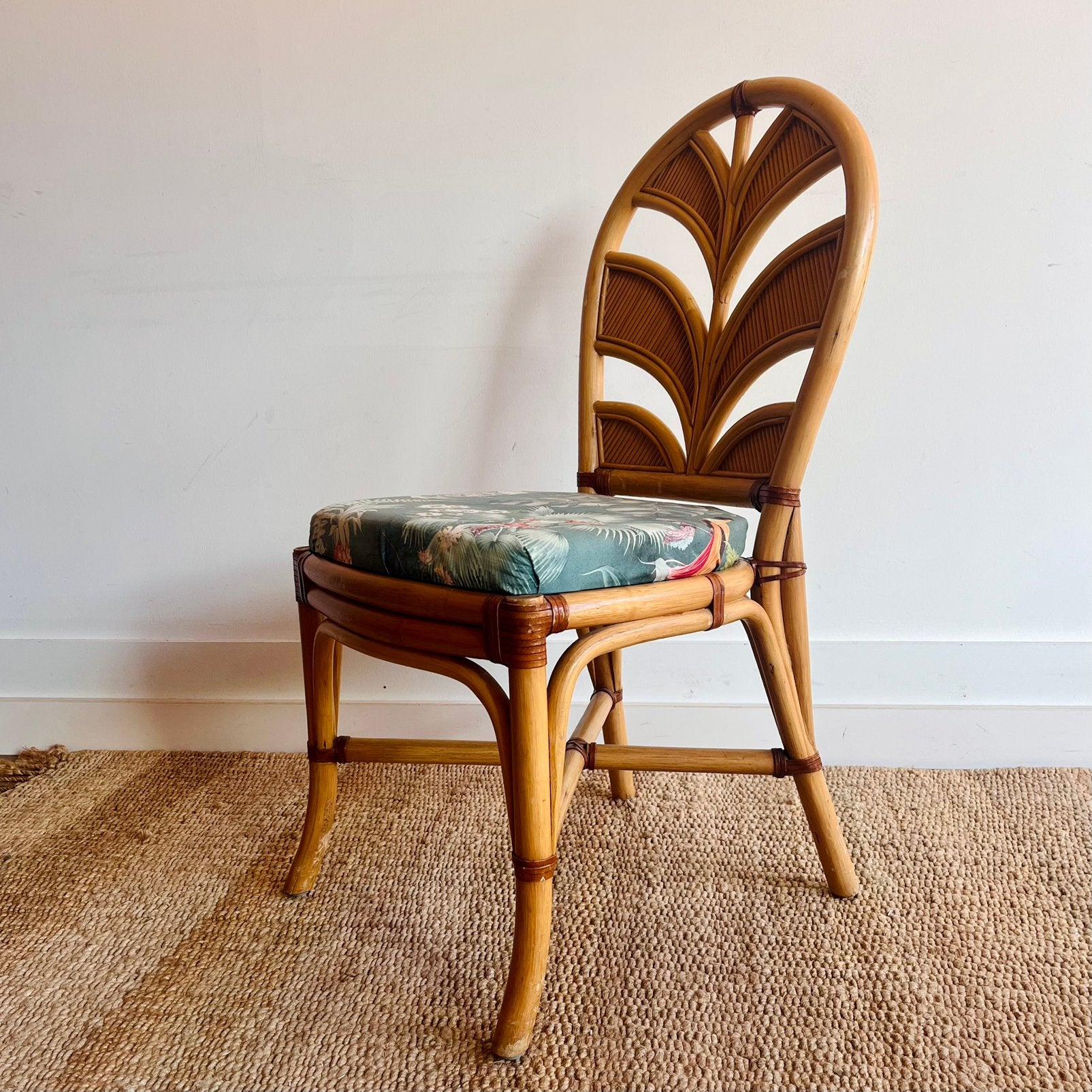 Sale !! Vivai del Sud Palm Leaf stoel vintage, Ophalen, Bruin, Vivai del Sud, Zo goed als nieuw
