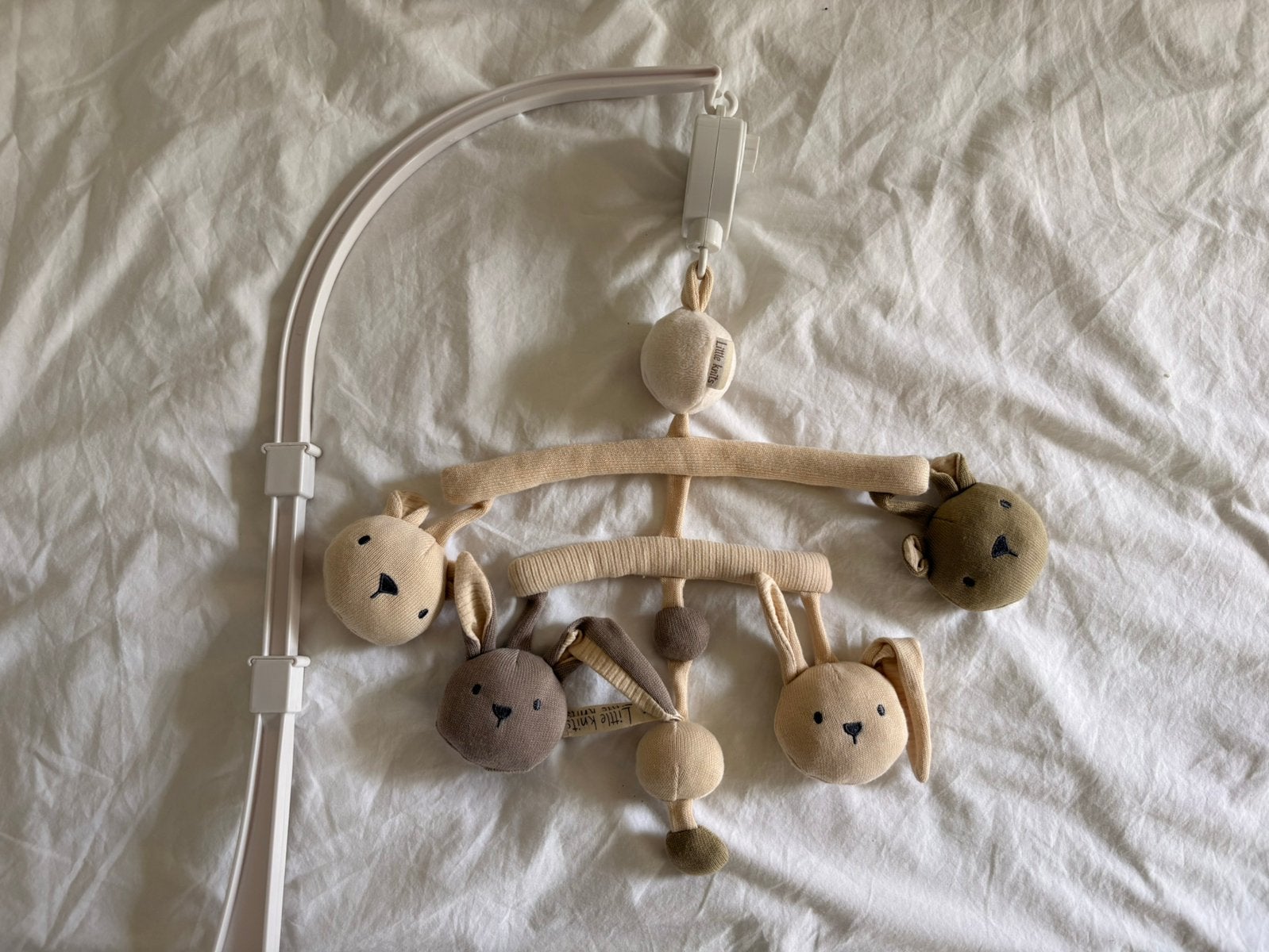 Prenantal Muziekmobiel Little Knits, Kinderen en Baby's, Speelgoed | Babyspeelgoed, Ophalen of Verzenden, Zo goed als nieuw, Mobiel