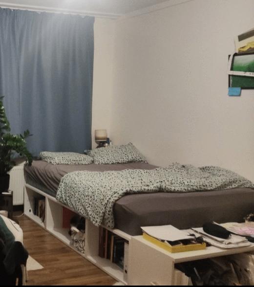 Bed frame met/zonder matras, Ophalen, Wit, Tweepersoons, 140 cm