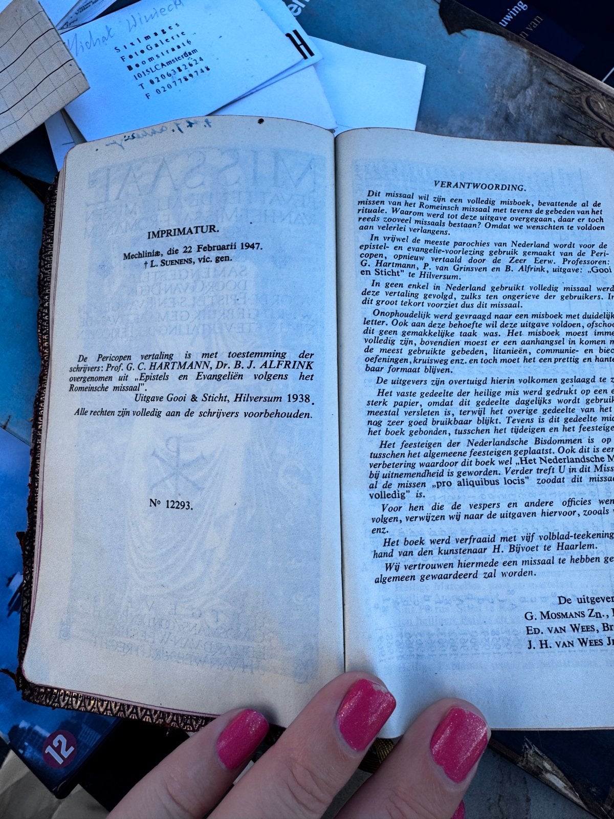Oud katholiek missaal 1947 – vintage religieus boek, Gelezen, Overige typen, Ophalen of Verzenden, Overige onderwerpen