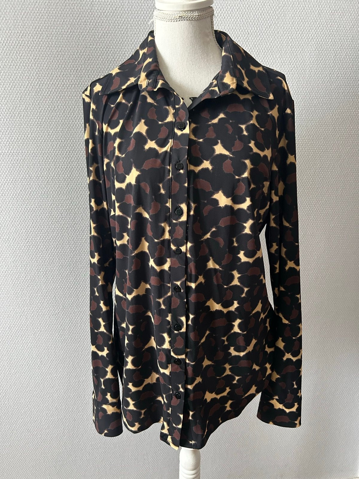 Studio Anneloes blouse met luipaardprint, maat L, Ophalen of Verzenden, Zo goed als nieuw, Maat 42/44 (L), Meerkleurig