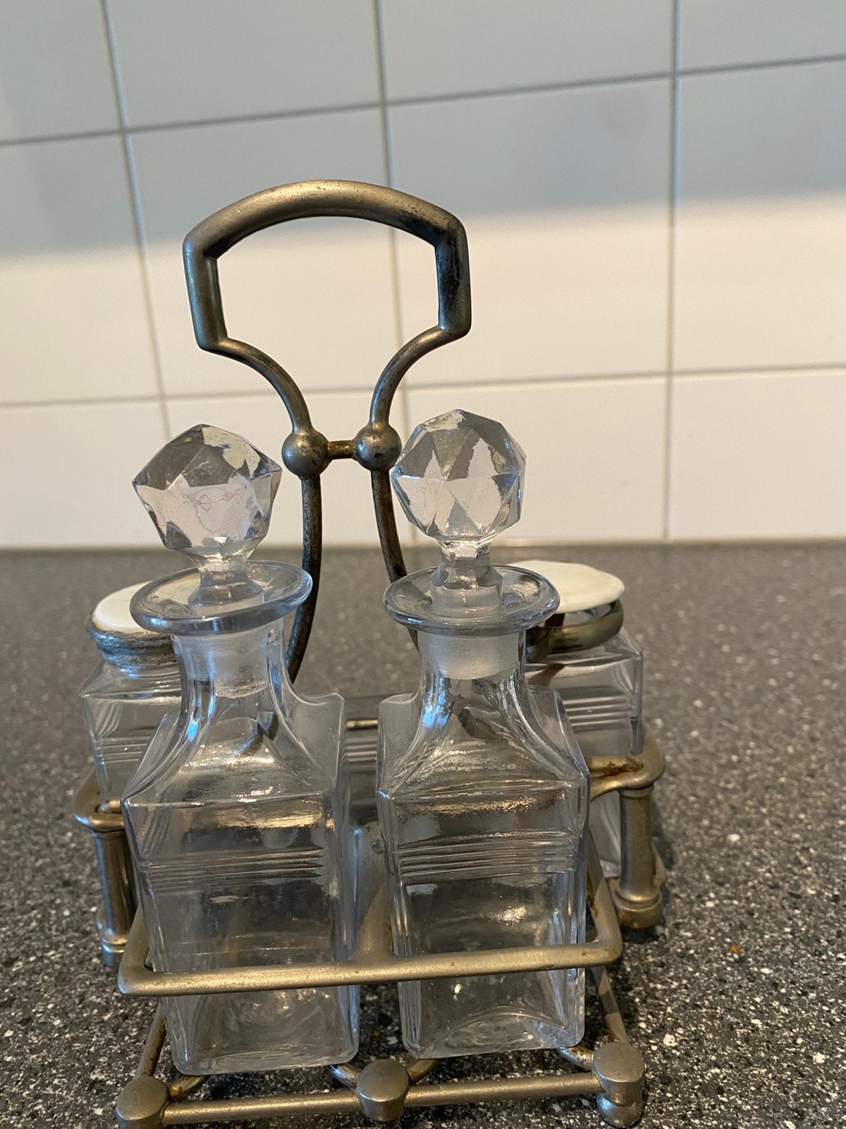 Peper en zout stel met mosterd, Ophalen of Verzenden