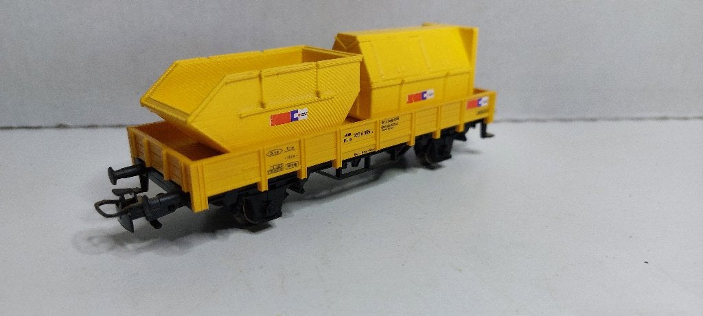 Strukton Lagebakwagon met Puin en Afsluitbare Container (05), Wisselstroom, Ophalen of Verzenden, NS, Märklin