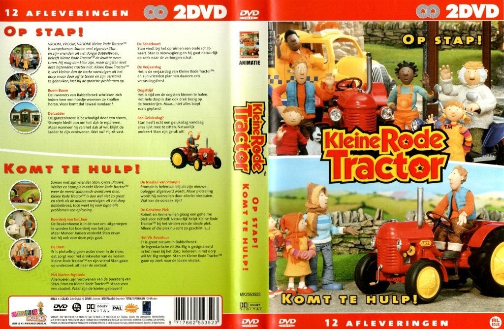 Kleine rode tractor, Op stap! - Komt te hulp!, Cd's en Dvd's, Dvd's | Kinderen en Jeugd, Alle leeftijden, Ophalen of Verzenden