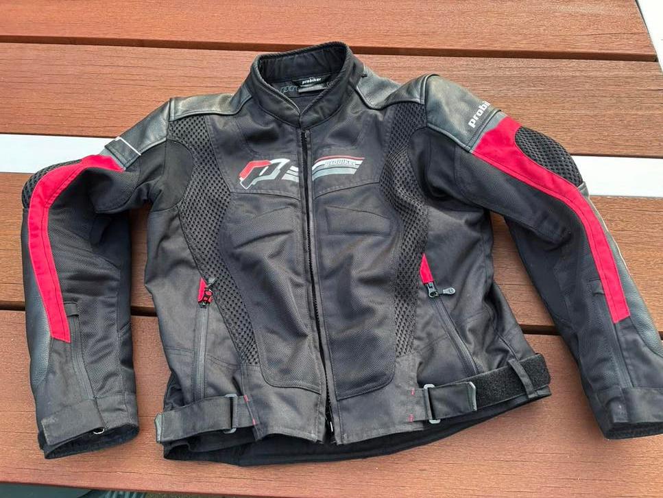 Probiker compleet motorpak maat 52 – sportief zwart/rood, Ophalen, Tweedehands, Heren, Combipak