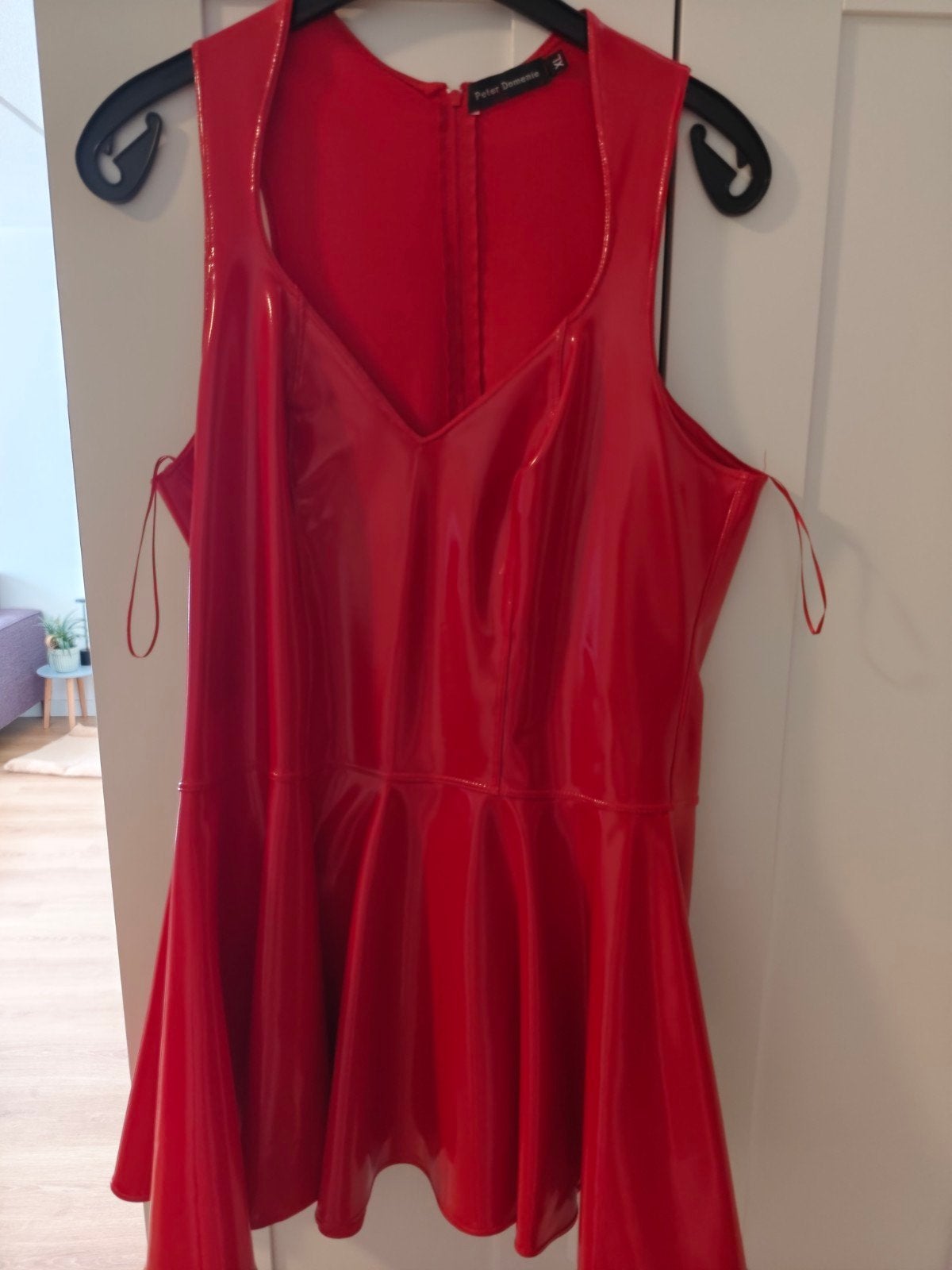 lak jurkje rood XL, Kleding | Dames, Overige typen, Maat 46/48 (XL) of groter, Ophalen of Verzenden, Zo goed als nieuw