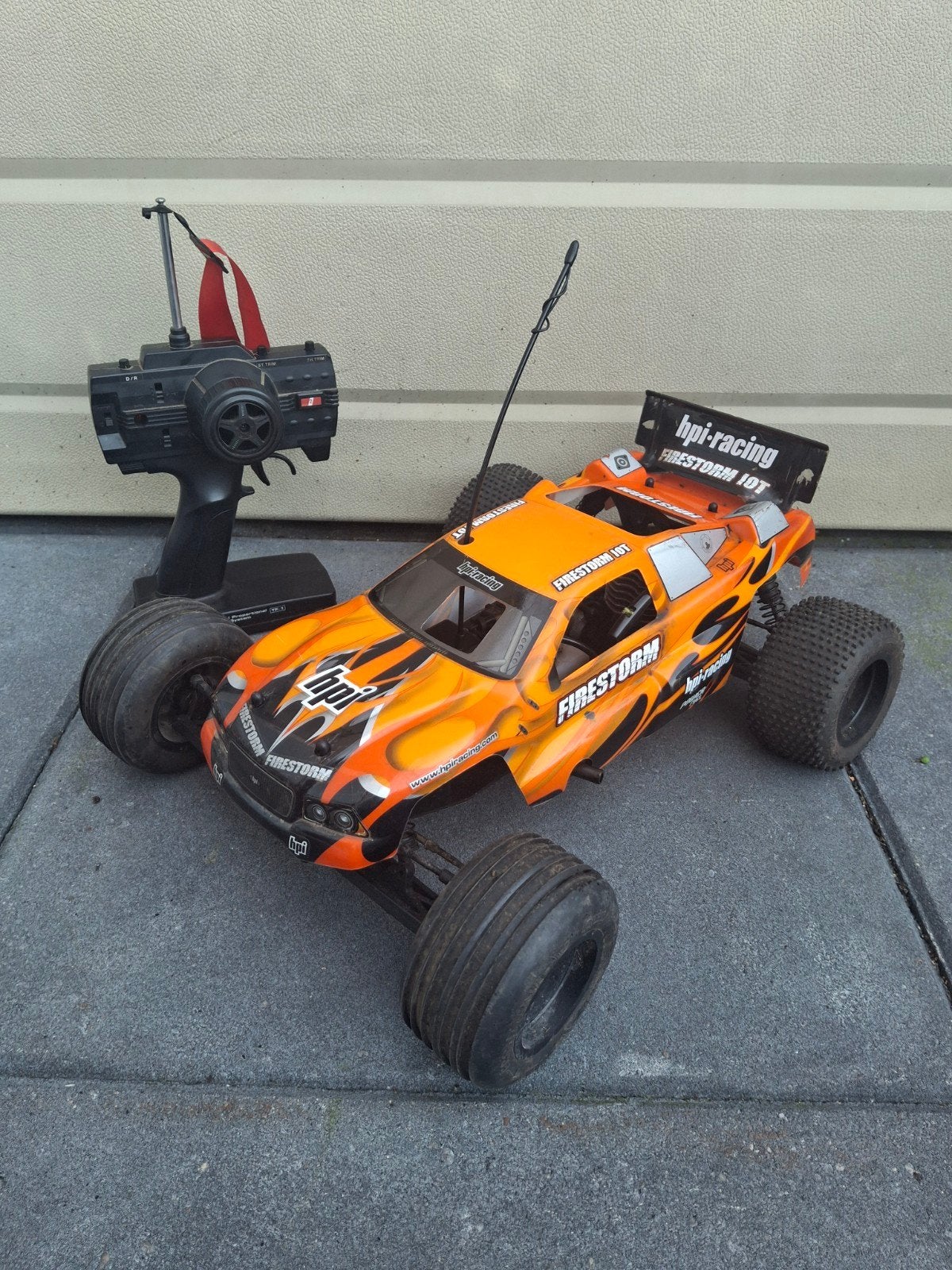 HPI racing Firestorm Nitro RC Auto 1:10 + Afstandsbediening, Hobby en Vrije tijd, Ophalen, Gebruikt, Auto offroad, Schaal 1:10