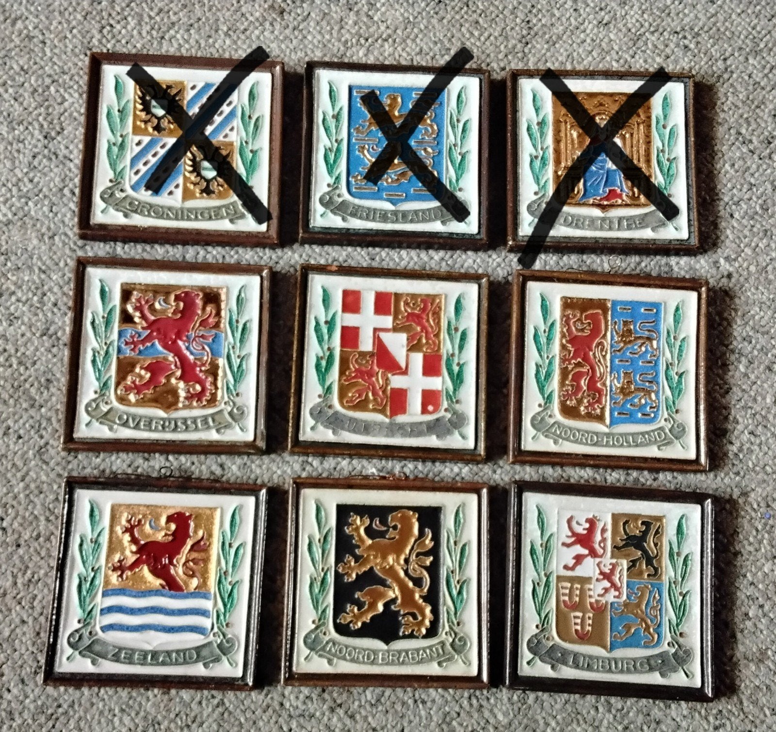 Wandtegels provincies Nederland, Antiek en Kunst, Antiek | Wandborden en Tegels, Ophalen of Verzenden